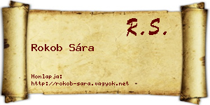 Rokob Sára névjegykártya