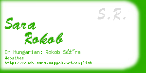 sara rokob business card